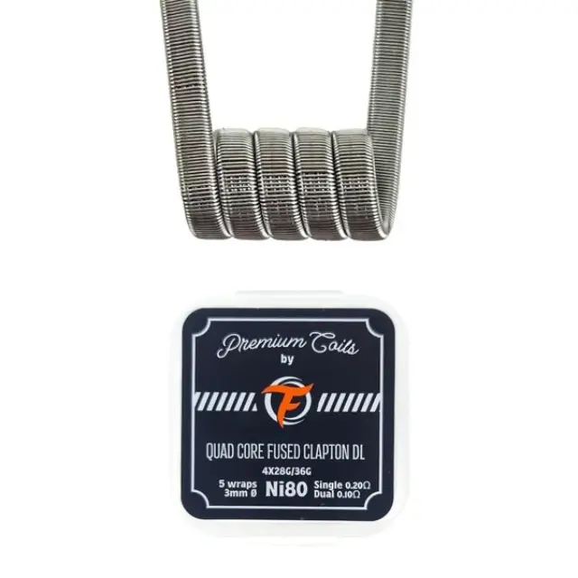 Quad Core Fused Clapton Premade Coils Ni80 0.20Ω 3mm (10τμχ) - Fumytech