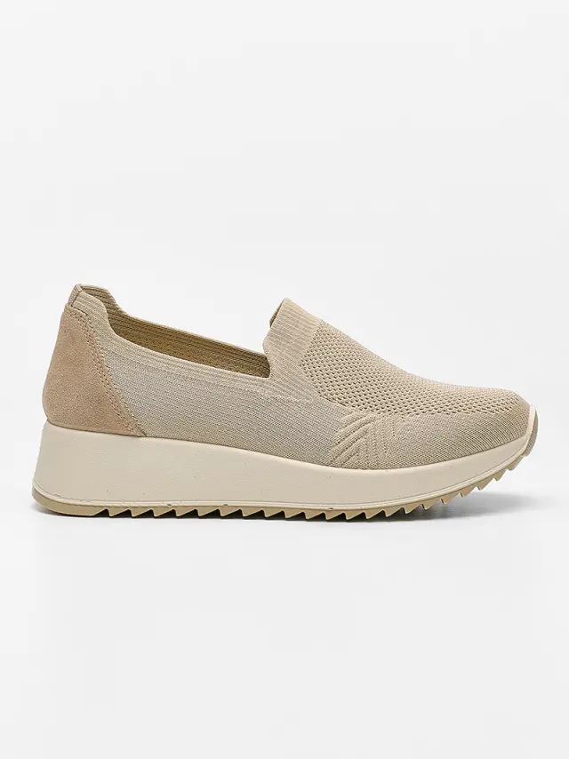 Imac Sneakers Γυναικείο ύφασμα/δέρμα Μπεζ IMA/756900 CREAM 3