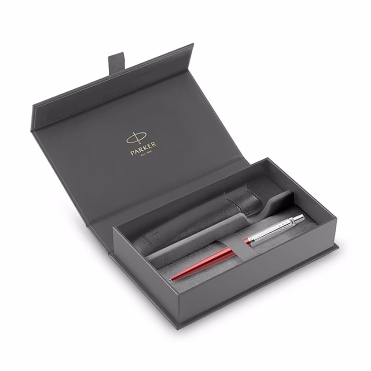 Σετ στυλό Parker Jotter Core Kensington Red Ballpoint Pen με δερμάτινη θήκη