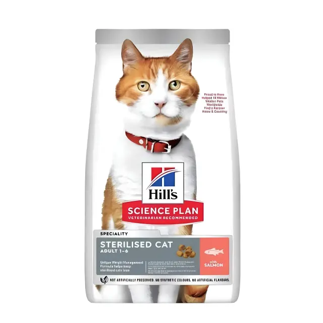 Hill’s Science Plan Adult Sterilised Cat Ξηρά Τροφή για Ενήλικες Στειρωμένες Γάτες με Ευαίσθητο Ουροποιητικό με Σολομό 1.5kg (-20%)