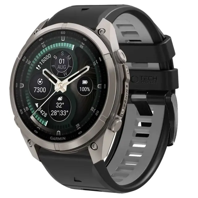 Tech-protect Iconband Pro Garmin Fenix 5 / 6 / 6 Pro / 7 / 8 / 8 Pro / E / 9 / 9 Pro (47 Mm) Black/grey 3