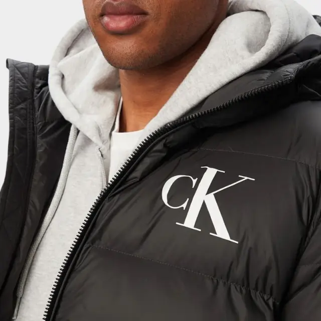 Calvin Klein - Ανδρικό Μπουφάν Ls Ltwt Nylon Padded Hooded Puff LV04RG513G-UB1 Μαύρο - 3XL 3