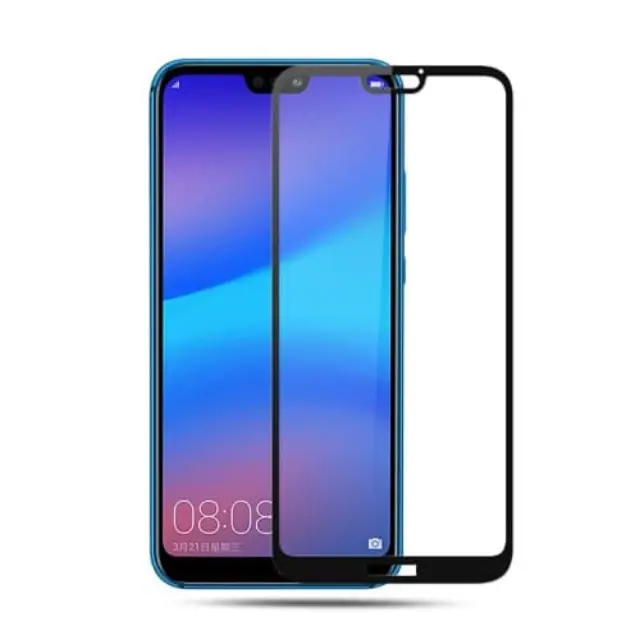 Tempered glass- Αντιχαρακτικό τζάμι προστασίας Huawei P20 lite Full Cover Black 2