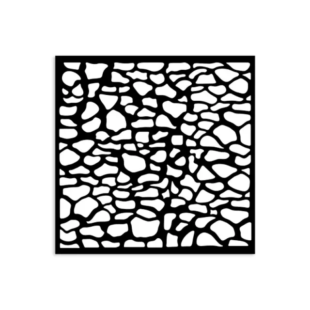 Thick Stencil 12x12cm, Stamperia, Silent Sea, Stone effect