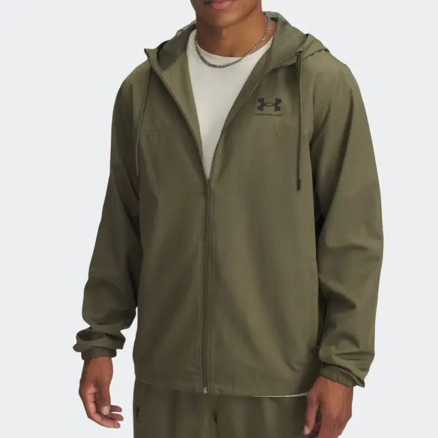 Under Armour Men's Rival Woven Windbreaker Λαδί 1390149-390 (Under Armour) - Medium
