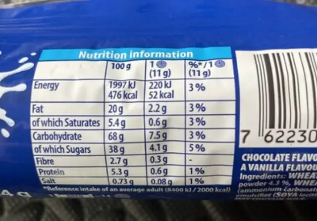 Oreo Μπισκότα με Γέμιση Βανίλια Original 154gr 3