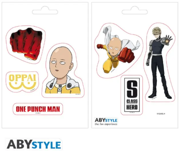 ONE PUNCH MAN Αυτοκόλλητα Saitama and Icons (16x11cm)