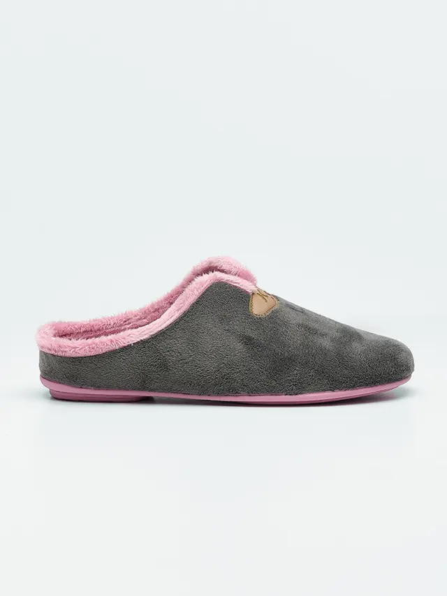 Comodos Παντόφλες Γυναικείο ύφασμα Γκρί VUL/91025 GRIS/ROSA 3