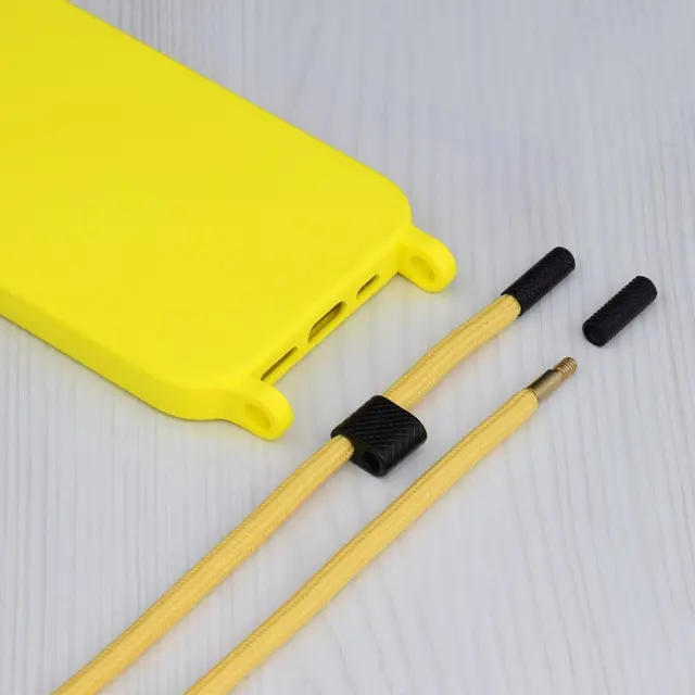 Techsuit® Crossbody Back Cover Προστατευτική Θήλη Σιλικόνης για Samsung Galaxy S23 Plus- Yellow 2