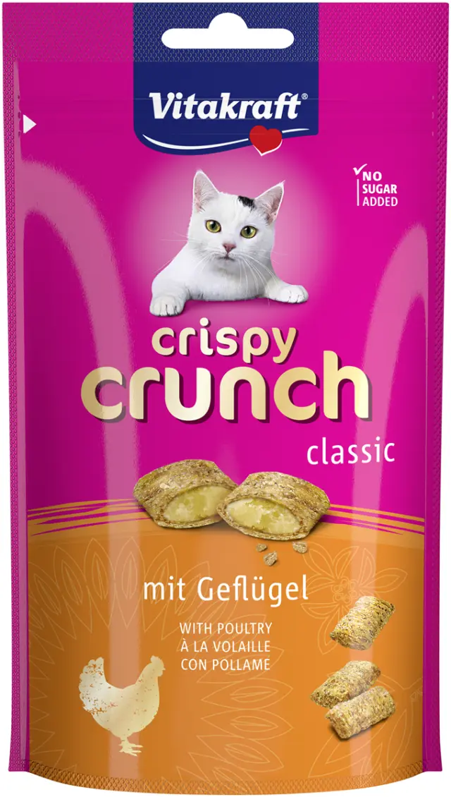Vitakraft Crispy Crunch Τραγανή Λιχουδιά με Κοτόπουλο 60gr Μονόχρωμο