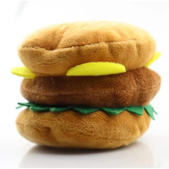 Λούτρινο Παιχνίδι Κατοικίδιου Hamburger με ήχο Διαμ.9x8.5cm