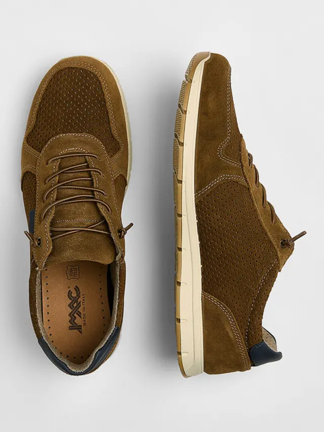 Imac Sneakers Ανδρικό δέρμα Nubuck Καφέ IMA/551380 TOBACCO 3
