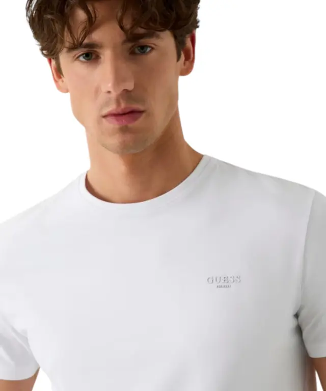 Guess - Ανδρικό Κοντομάνικο T-Shirt M6YI24K3728-G011 Λευκό 3