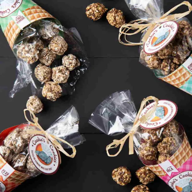 Cooka's Cookies Μπισκότα Little Kisses με Γεύση Σαρδέλα & Χοιρινό 50gr Μονόχρωμο 2