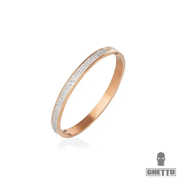 Ghetto Bracelet Zircon Rose Gold