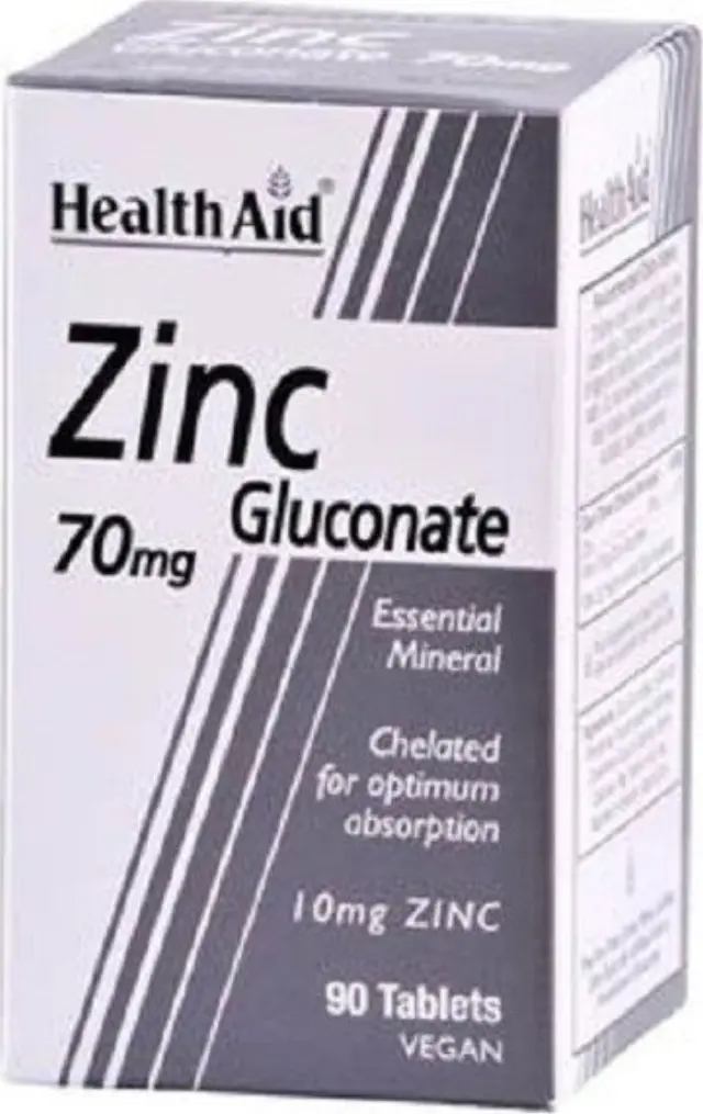 Health Aid Zinc Gluconate 70mg Συμπλήρωμα Διατροφής Με Ψευδάργυρο, 90 tabs
