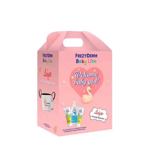 Frezyderm Set Welcome Baby Girl Baby Shampoo 300ml + Baby Cream 2x175ml + Δώρο Νεσεσέρ Καροτσιού 1τμχ 2