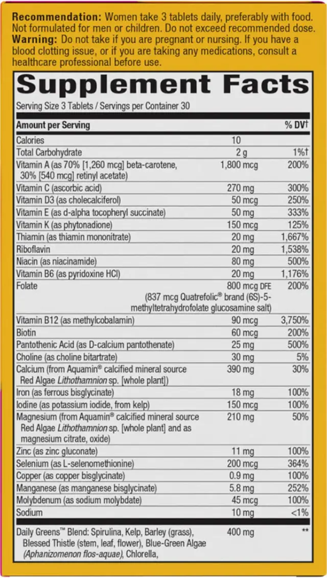 Nature's Way Alive!® Max3 Potency Women’s Multivitamin 2