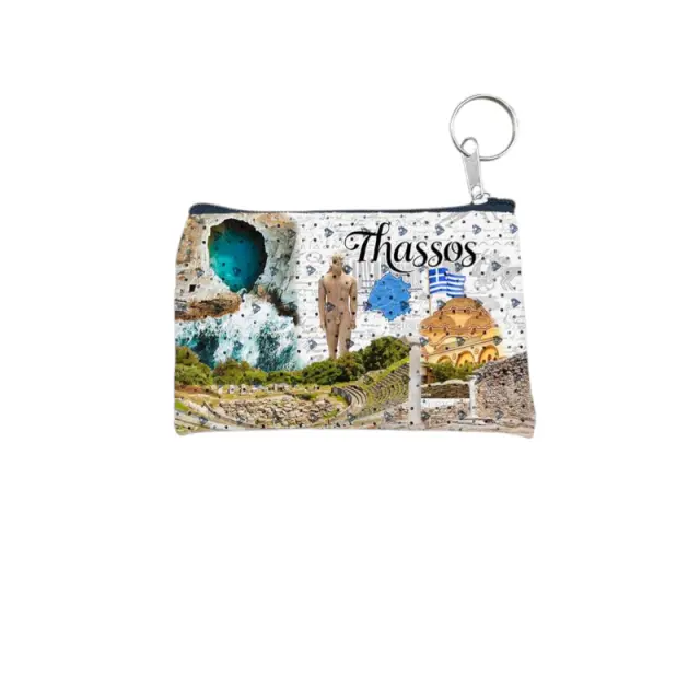 Πορτοφόλι Souvenir μπρελόκ - Σετ 10pcs - PVC - Thassos - 11*7cm - 871735