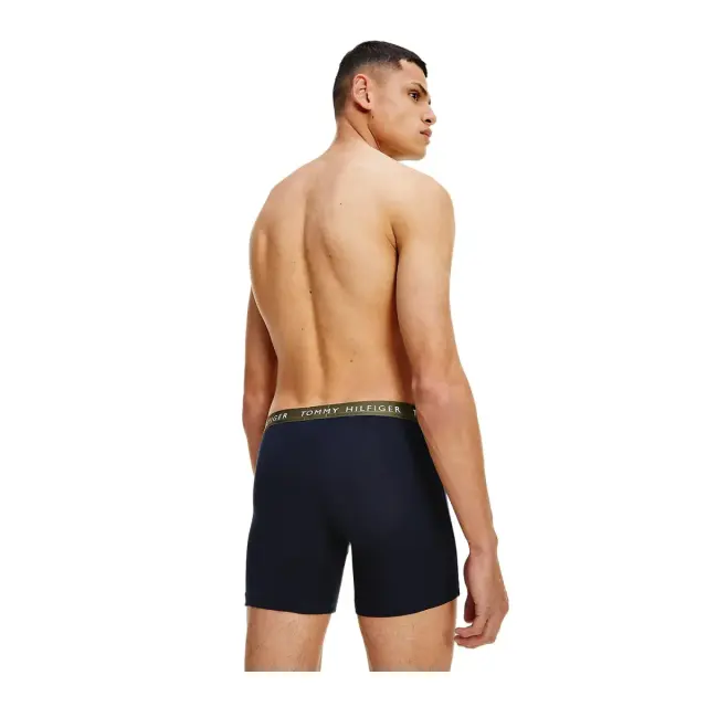 Tommy Hilfiger Ανδρικό Boxer Μακρύ Essential Recycled Cotton - Τριπλό Πακέτο, Χρώμα Sublunar-Army Green-Desert Sky - S 3
