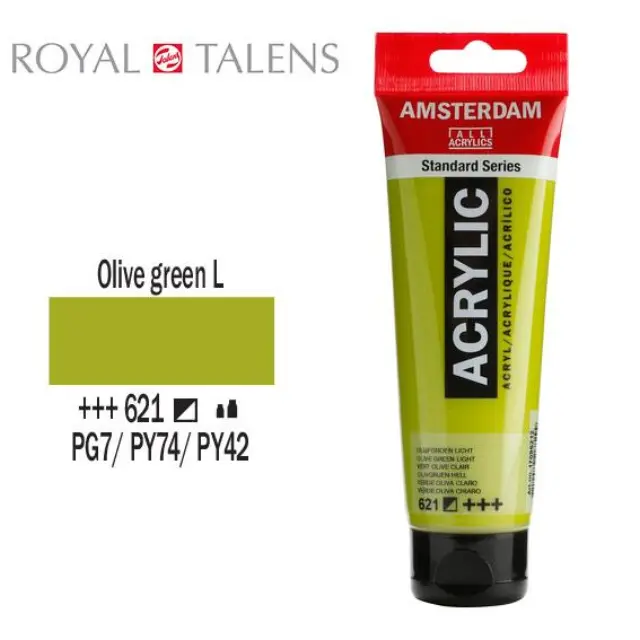 Ακρυλικό Talens Amsterdam 120ml 621 Olive Green Lt