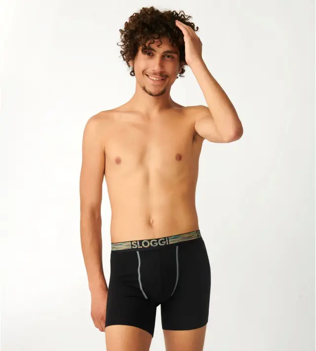 Sloggi Men Σλιπ Ανδρικά Go ABC Natural B H Short 2-Pack Μαύρο 3