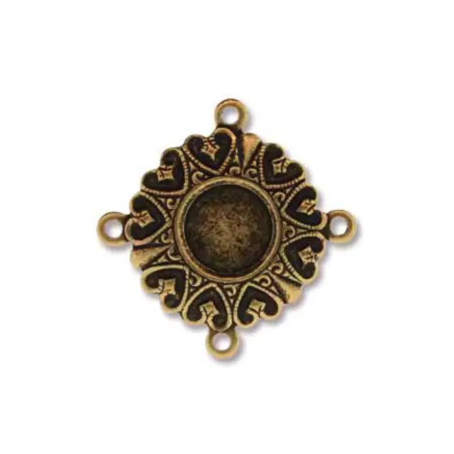 Καστόνι Σύνδεσμος 15mm για Swarovski Flatback SS30 - Antique Brass - 2τεμ