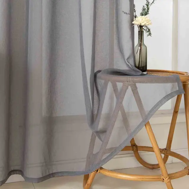 Beauty Home Ύφασμα κουρτίνας με το μέτρο γάζα Sharp Art 8448 Φ300 Άνθρακί 3