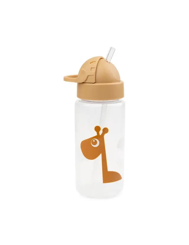 Πλαστικό Παγούρι με Καλαμάκι Done By Deer Raffi Mustard 350ml BR76442 2