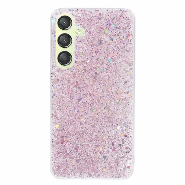 Θήκη Σιλικόνης Glittery για Samsung Galaxy S24 Pink OEM