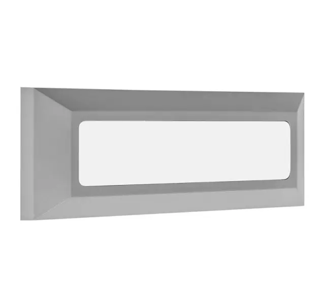 LED ΦΩΤΙΣΤΙΚΟ PC ΕΠΙΤΟΙΧΟ ΟΡΘΟΓΩΝΙΟ 4W 3000Κ IP65 ΓΚΡΙ