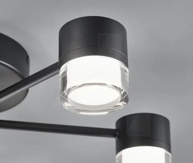 SIMO LED Φωτιστικό Οροφής 25W Ø47.5cm Ματ Μαύρο IP20 2