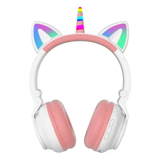 Unicorn STN27 Ασύρματα Bluetooth Over Ear Ακουστικά με 7 ώρες Λειτουργίας Λευκά 3