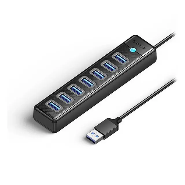Orico USB Hub PW7U-U3 7x USB-A 3.0 1m Black