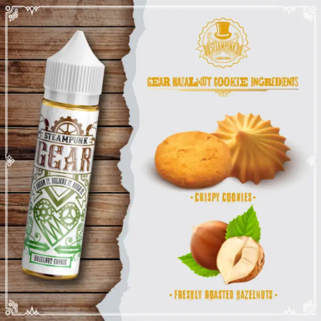 Hazelnut Cookie 20ml (60ml) - Steampunk Gear Flavorshots 2
