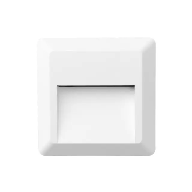 LED WALL SQUARE LUMINAIRE WHITE 230V AC IP65 2W 3000K 100LM RA80 / SLIM52NW