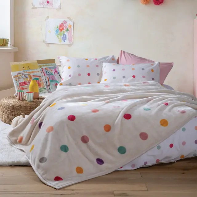 Κουβέρτα Παιδική Dots Ecru 160x220 Nef Nef Homeware, 100% ΠΟΛΥΕΣΤΕΡΑΣ - ECRU (040932)