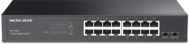 Mercusys 16-port Steel Case Gigabit Switch (MS116GS) (MERMS116GS)