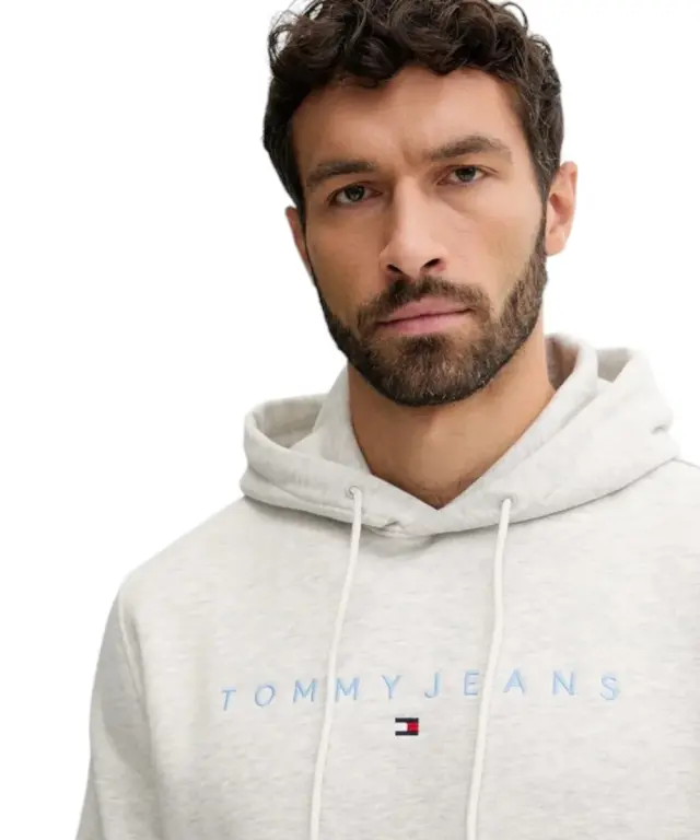 Tommy Hilfiger - Ανδρικό Φούτερ με Κουκούλα και Τσέπες DM0DM20746-P09 Γκρι Ανοιχτό - XL 3