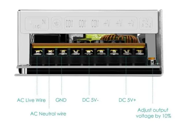 Μετασχηματιστής AC-DC 220V σε 5V - 40A - 200W - 605402 3