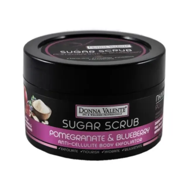 Donna Valente Sugar Scrub Pomegranate & Blueberry 600ml