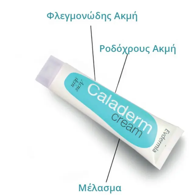 Evdermia Caladerm Cream Κρέμα Προσώπου για Δέρμα με Τάση Ακμής, 40gr 2