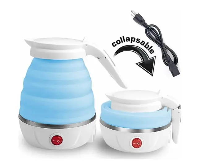 Travel Folding Electric Kettle Βραστήρας Ταξιδίου 600ml 600W Μπλε 2