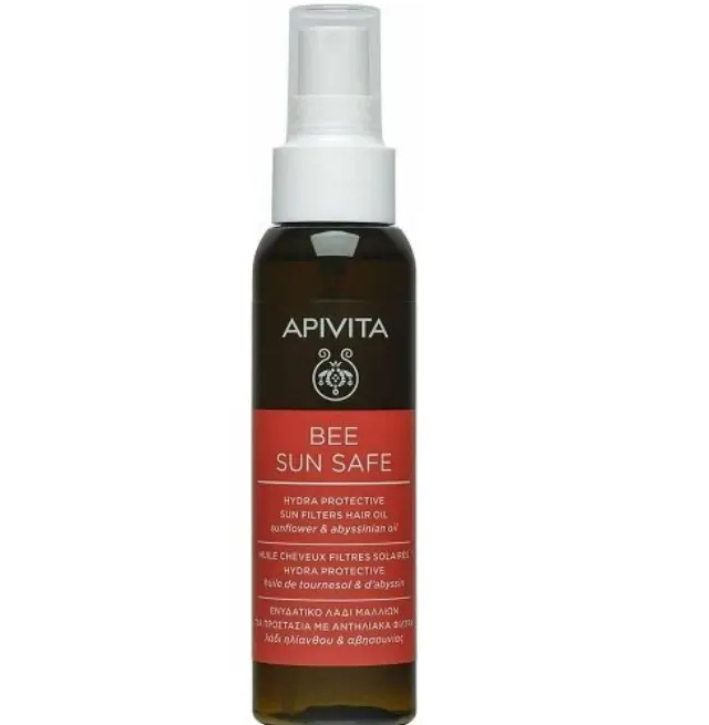 Apivita Bee Sun Safe Hydra Protection Hair Oil Ενυδατικό Λάδι Μαλλιών για Προστασία με Αντηλιακά Φίλτρα, 100ml
