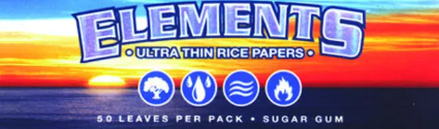 Elements Slim Rolling Papers Normal Size 50pcs