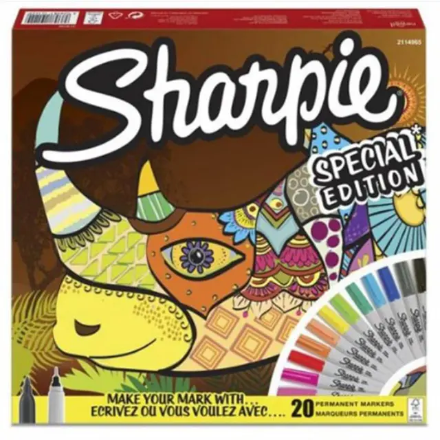 Σετ 20 Μαρκαδόροι Sharpie 14 Τεμ Fine + 6 Τεμ Ultrafine, Rhino Edition