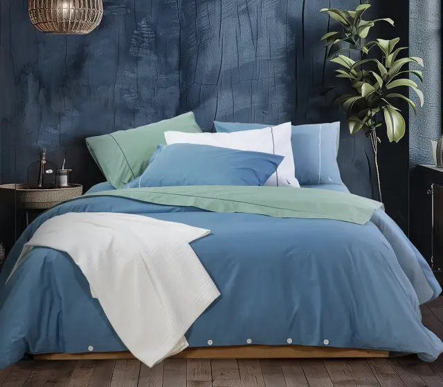 Nef-Nef Homeware Σεντόνι Nautica Wave Solid Σετ King Size 280x270 Silver 2