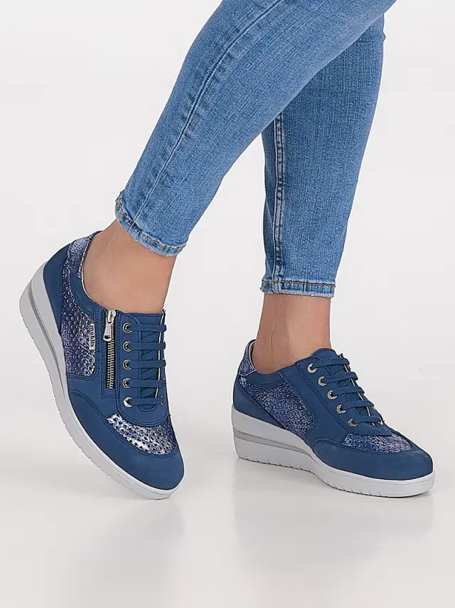Mephisto Sneakers Γυναικείο δέρμα Nubuck Μπλέ MEP/PRECILIA DENIM - 39 2