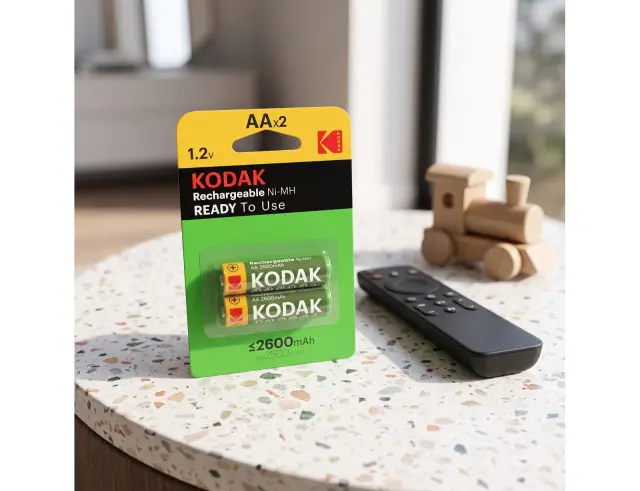 Επαναφορτιζόμενες Μπαταρίες Ni-MH Kodak - ΑΑ - 1.2V - 2600mAh - 2 τεμάχια