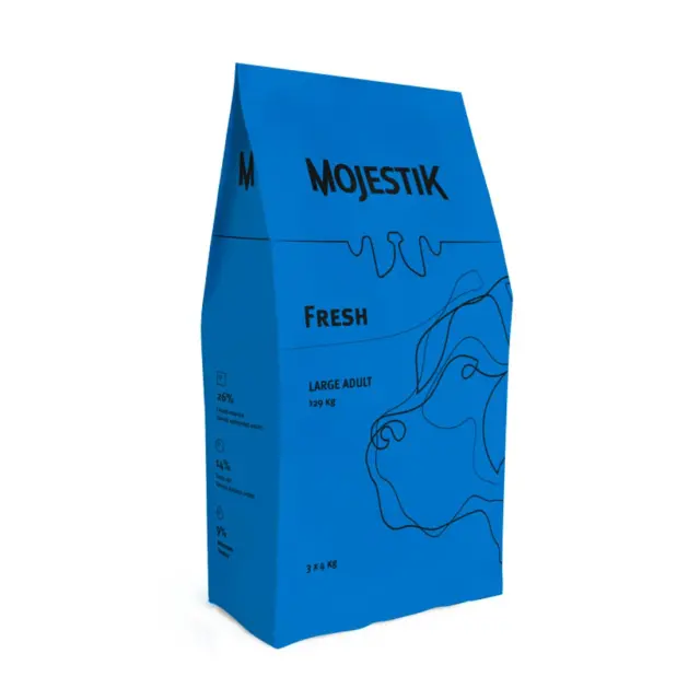 Mojestik Low Grain Fresh Adult Large Μονοπρωτεϊνική με Μοσχάρι 12Kg Μονόχρωμο